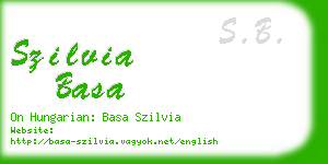 szilvia basa business card